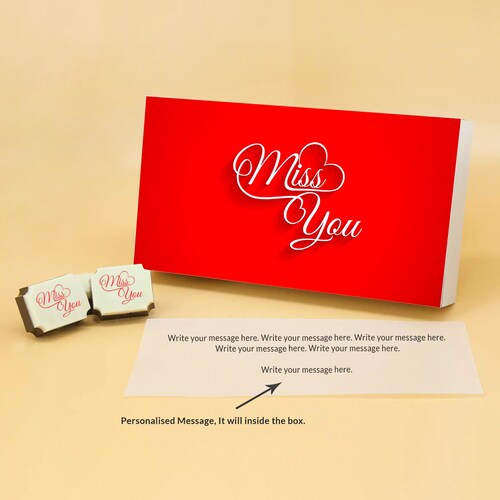 Buy Miss You Rectangle Shaped Chocolate Box