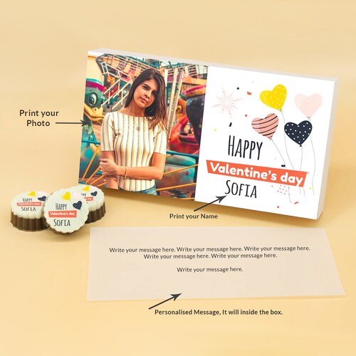 Buy Valentine Special Personalised Circle Shape Chocolates Box