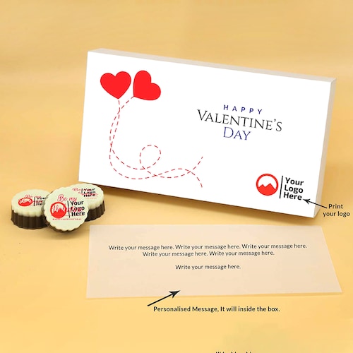 Buy Valentines Personalised Logo Circle Shaped Chocolate Box