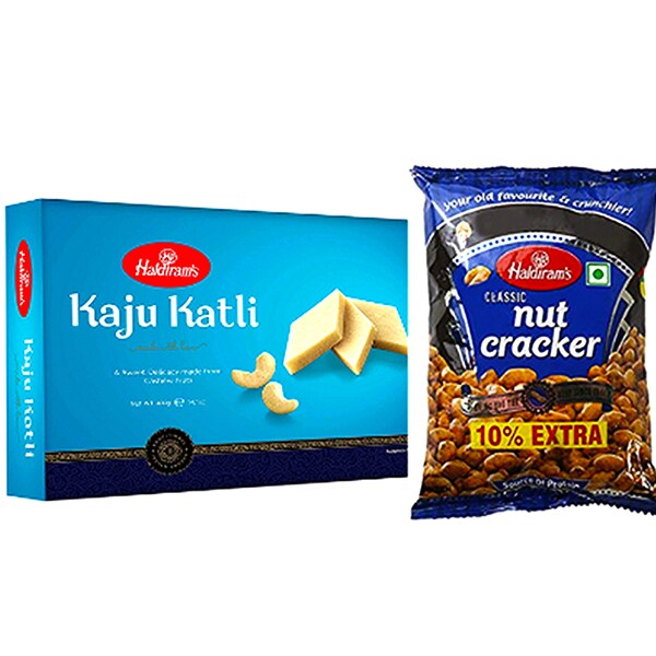 Nut Cracker Namkeen with Kaju Katli Winni