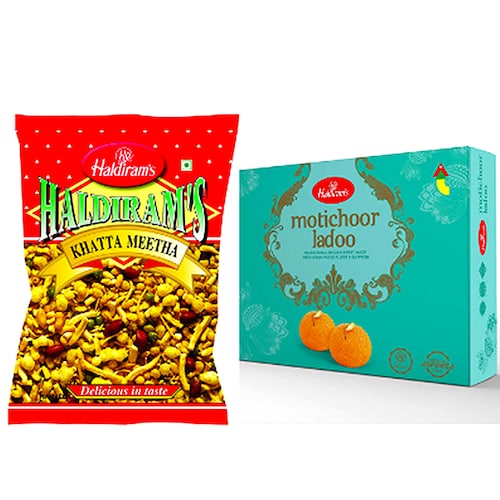 Buy Sweet Motichoor Laddu with Khatta Metha