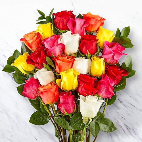 Buy Alluring 24 Mixed Roses