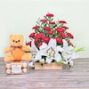 Buy Tempting Rochers Teddy With Blooms