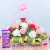 Buy Floral Love Basket With Silk Chocolate