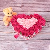Buy HeartShaped Roses With Teddy