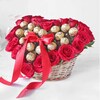 Buy HeartShaped Red Roses Ferrero Gift