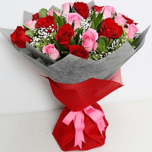 Buy 20 Mixed Roses In A Bouquet