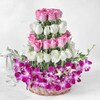 Buy Orchids And Roses In Basket