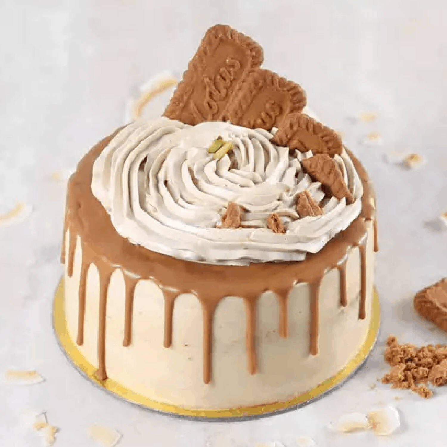Lotus Biscoff Cake Recipe with Cookie Butter Buttercream, layer cake -  burgosandbrein.com