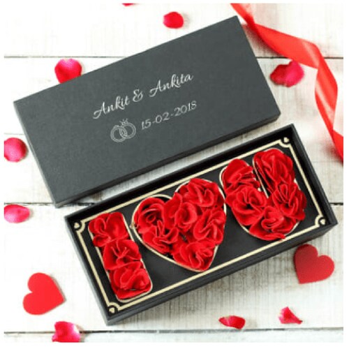 Buy Personalized Love You Roses Box