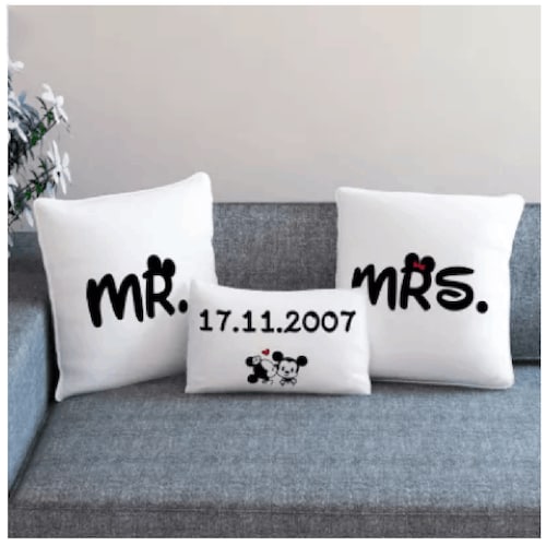 Buy Mr & Mrs Personalized Anniversary Cushion Set