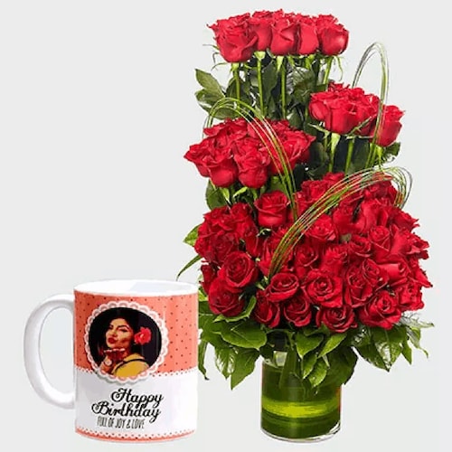 Buy Red Roses Arrangement N Mug