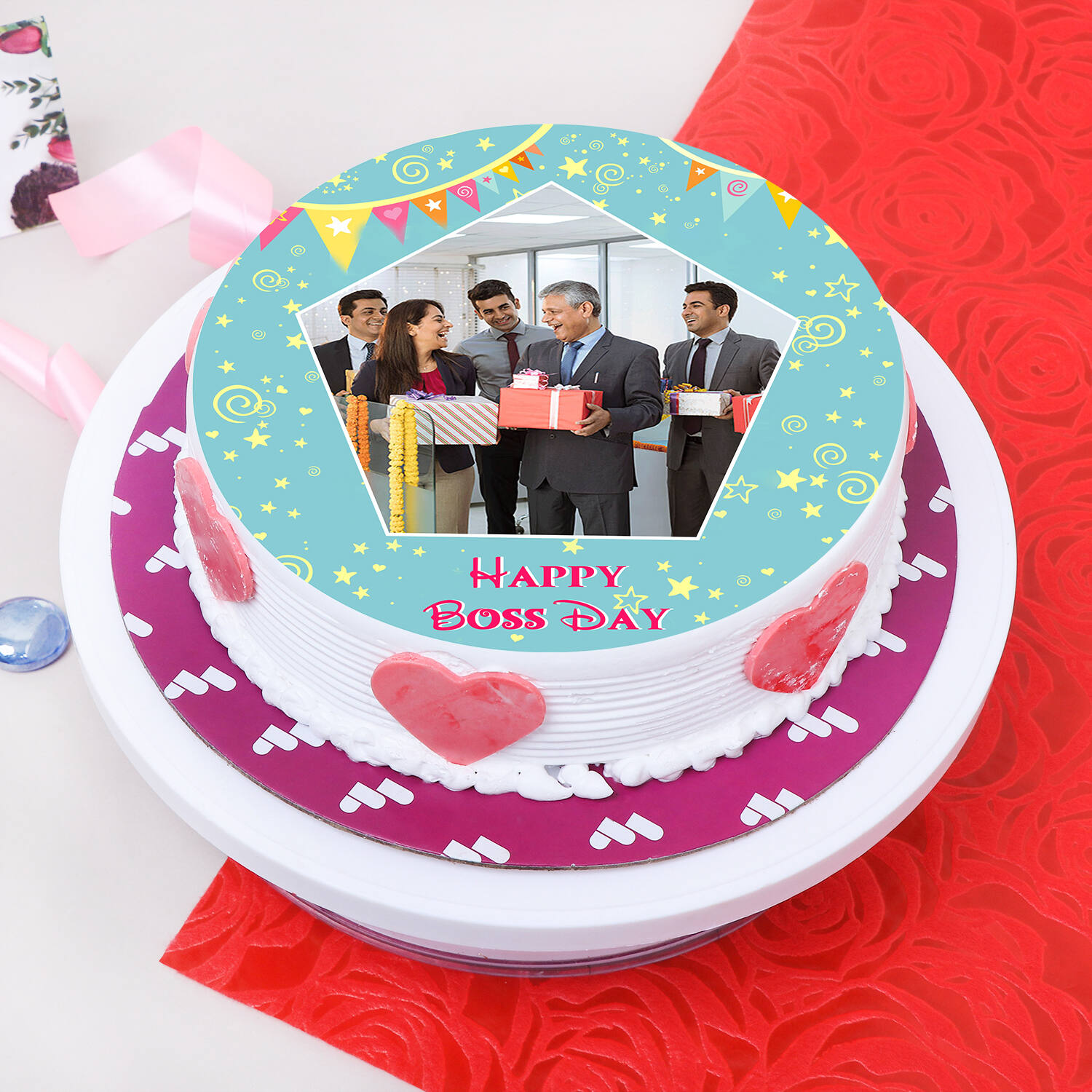 Boss Elegance Birthday Cake Design-CB-BOSS-CAKE-PINK-10