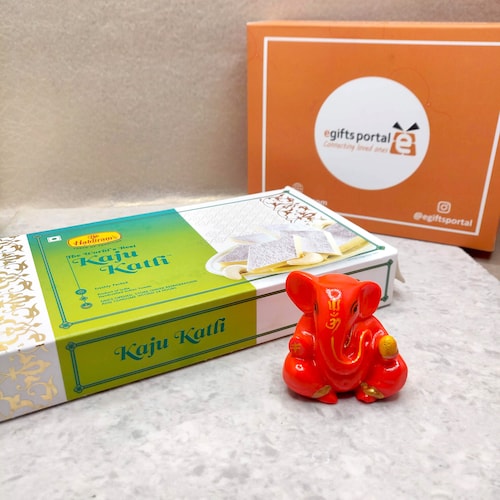 Buy Kaju Katli and Ganesh Idol Gift Box