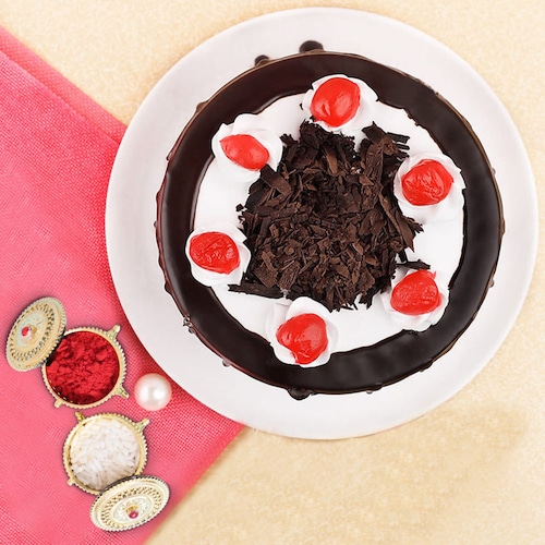 Buy Black Forest Cake and Roli Chawal