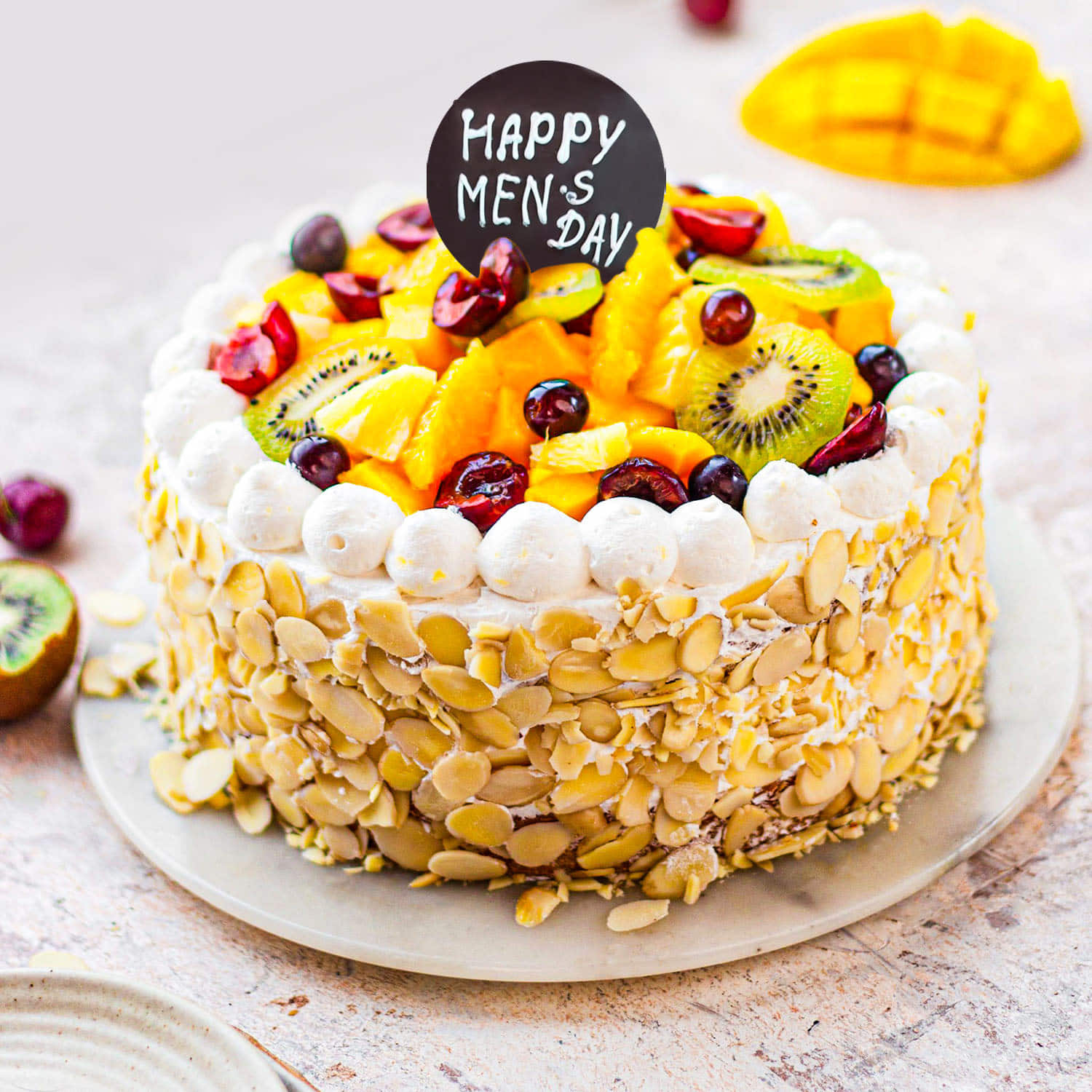 Free Photo | Little creamy cake with sliced fruits on it on white-light  desk, fruit cake sweet biscuit cookie taste