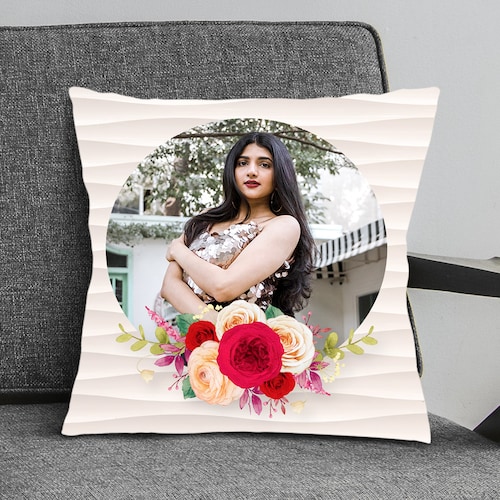 Buy Personalized Floral Girl Cushion