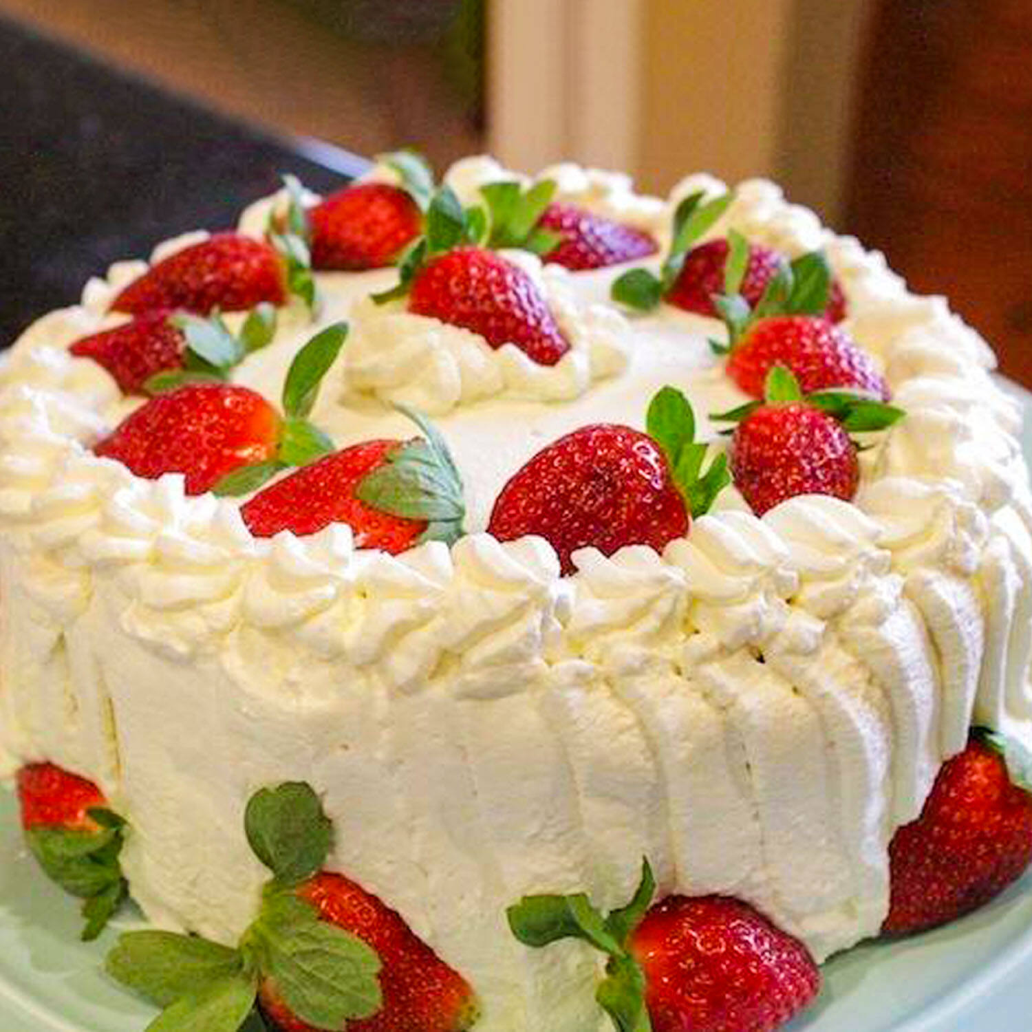 Strawberry Spongecake- perfect for Mother's Day -