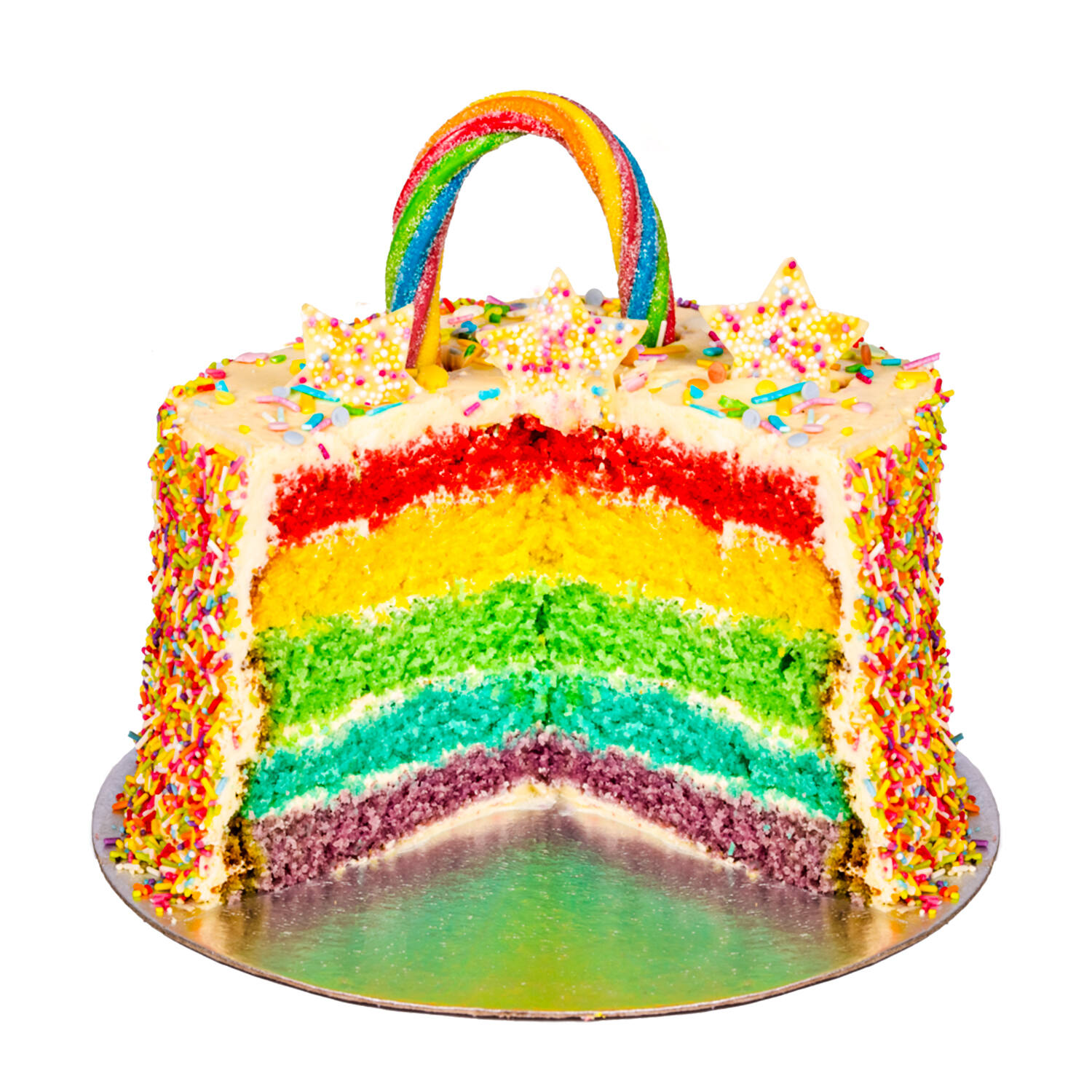 Rainbow Layer Cake - Classy Girl Cupcakes