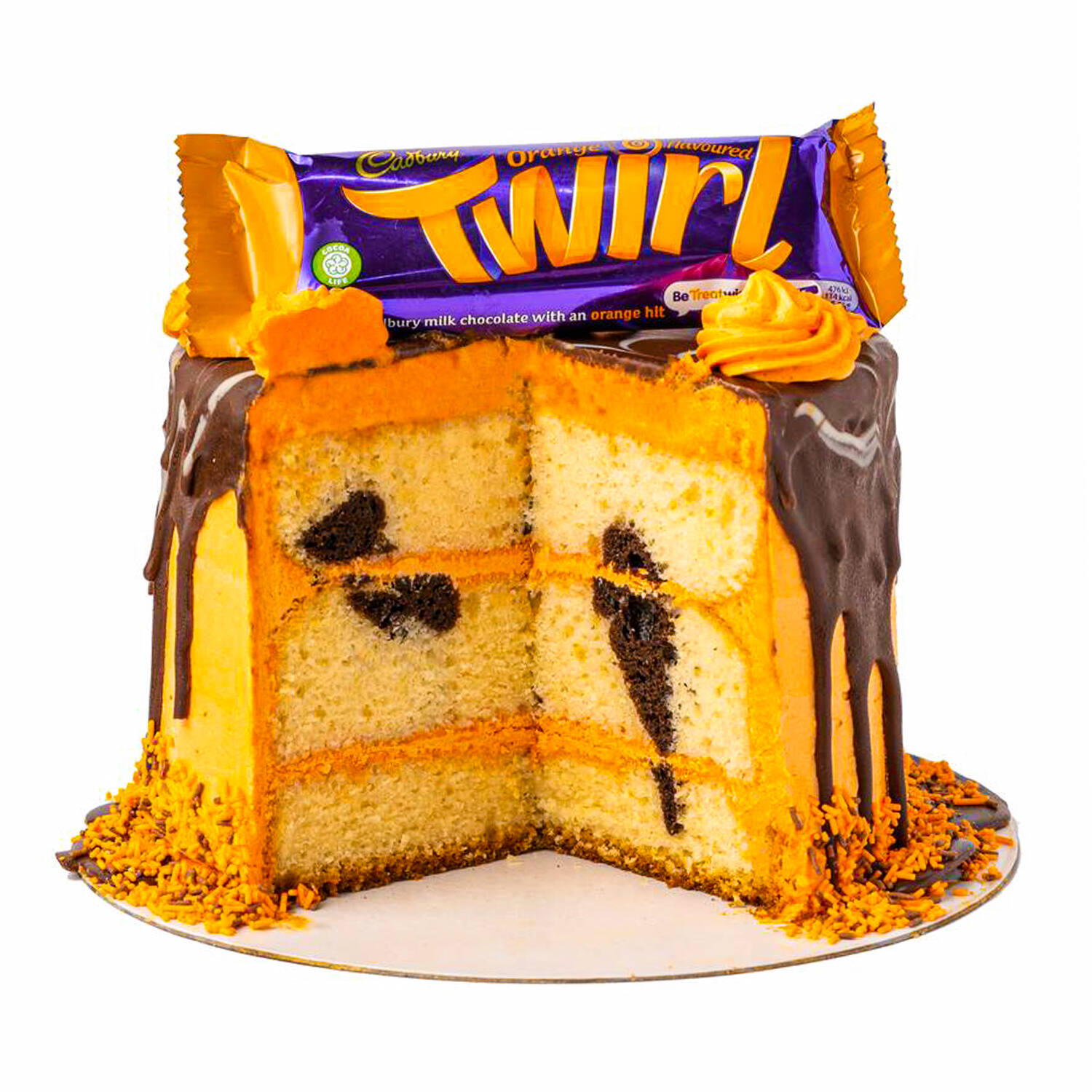 Twirl Chocolate Cake - Honey Bee's Cakes