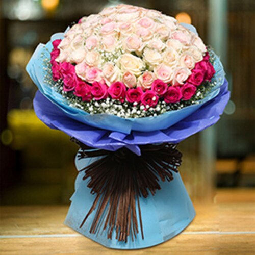 Buy Arrangement Of Mixed Roses