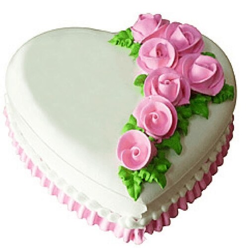 Buy Pinky Rose Heart Cake