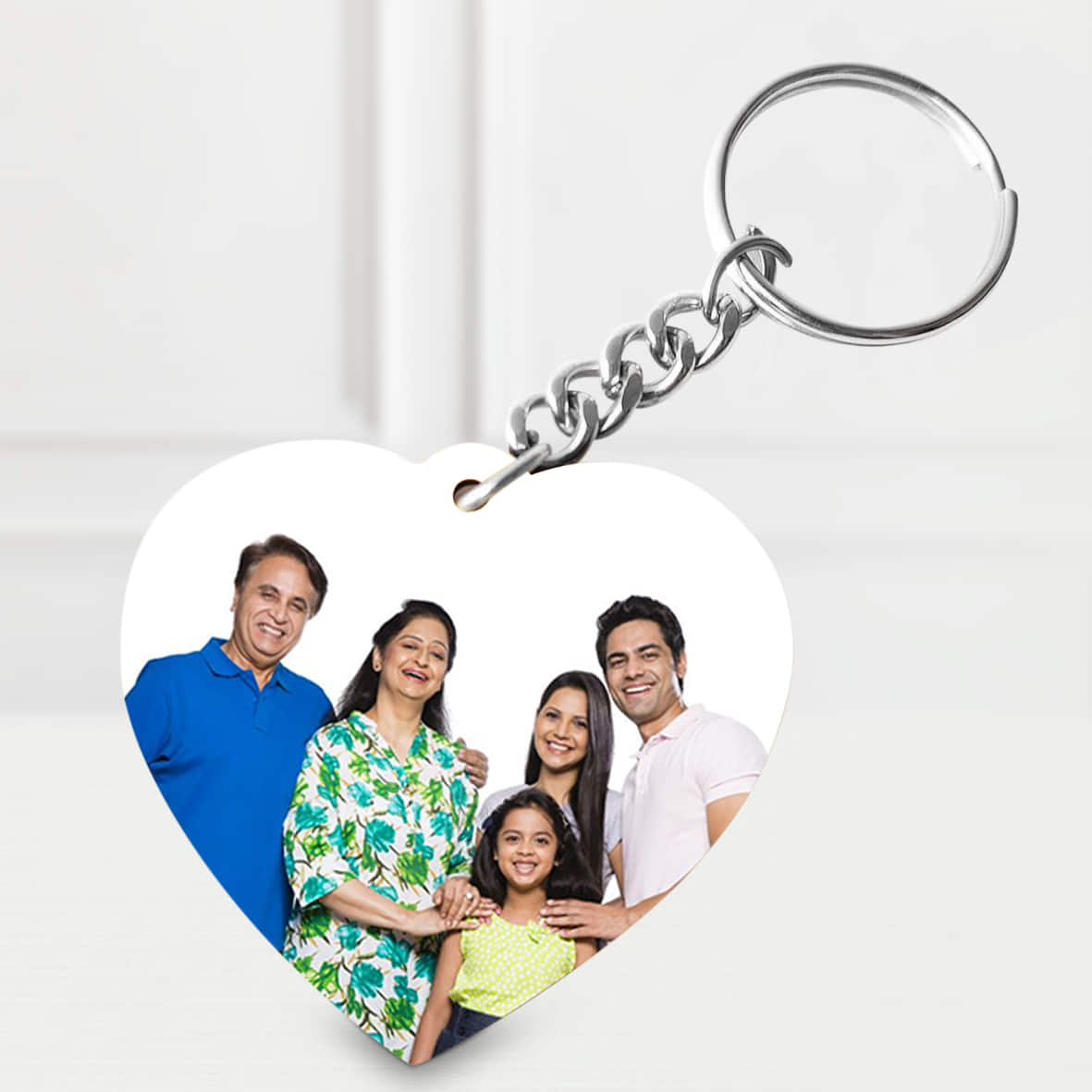 Round Photo Key Chain, Personalised Keyring Picture and Text Engraved,  Mother's Day Gift, Solid Stainless Steel, Anniversary Gift - Etsy