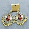 Buy Golden Beads Personalized Photo Ear Rings