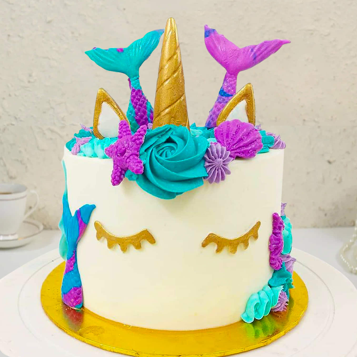 Fairy Mermaid Cake (1/2 Height Two-Tier) – Sassie Cakes Brisbane