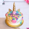 Buy Golden Tone Vanilla Unicorn cake