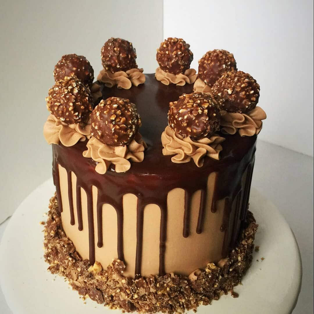 18th Birthday Cake Ideas for a Memorable Celebration : Three-Tiered Cake  Topped with Ferrero Rocher