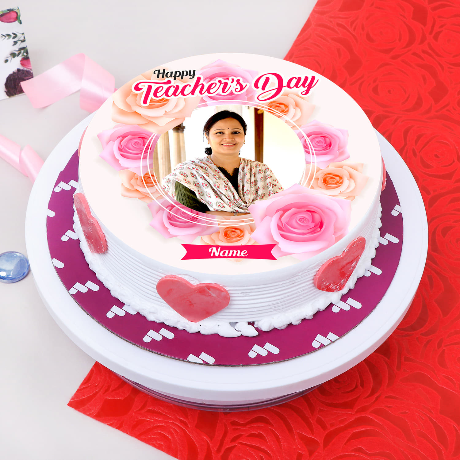 Order Personalised Photo HBD Cake Online, Price Rs.899 | FlowerAura