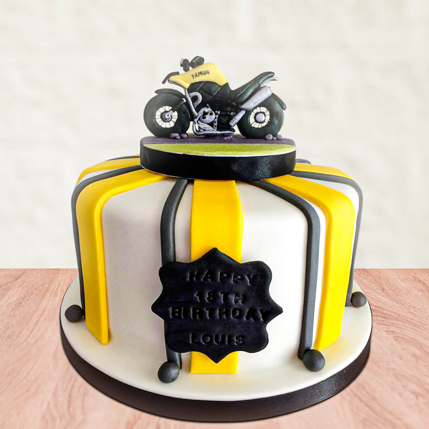 Sally's Sweet Creations - A stack of tires birthday cake for a new 6 year  old. Each tire is a separate white cake, split and filled with chocolate.  As usual with a