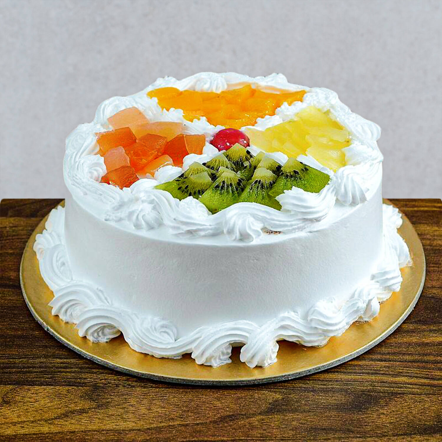 Vegan Fresh Cream & Fruit Cake - Sanjana.Feasts - Vegan Baking