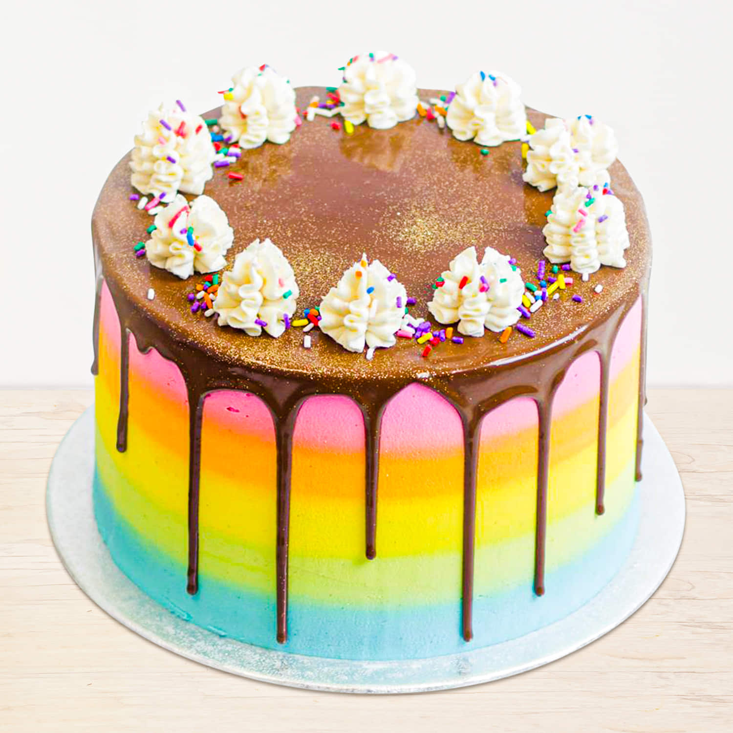Ombre Pastel Rainbow Cake | Ombre Cloud Cake | Rainbow themed cloud cake –  Liliyum Patisserie & Cafe