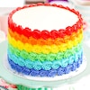 Buy Flowery Rainbow Cream Cake