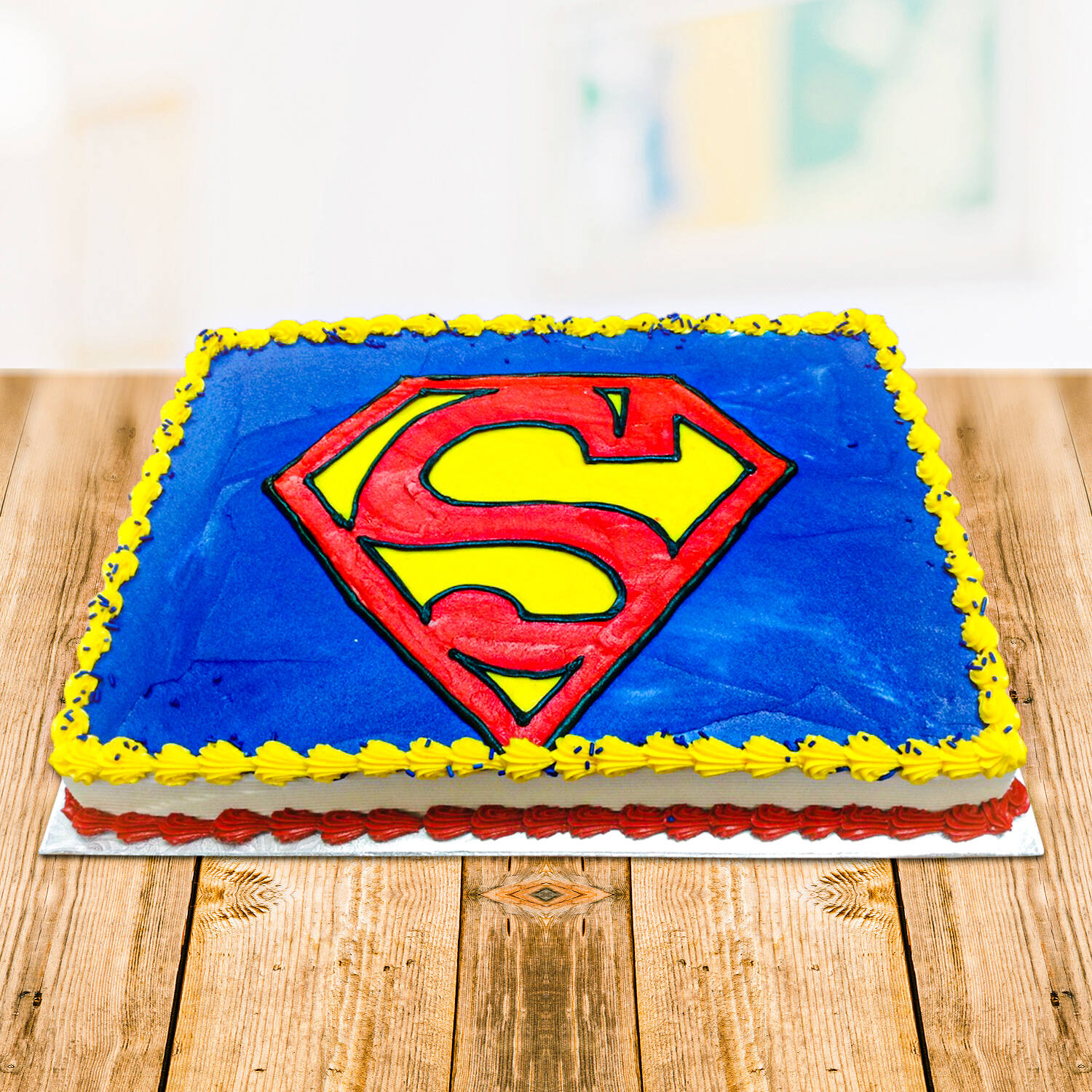 Two Tier Kid Superman Cake | Superman Theme Cake | Superhero Theme Cake –  Liliyum Patisserie & Cafe