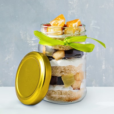 Mix Fruit Mini Jar Cake