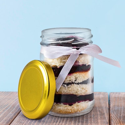 Delicious Blueberry Jar Cake