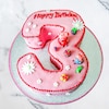 Buy Flowery Numeric Birthday Fondant Cake