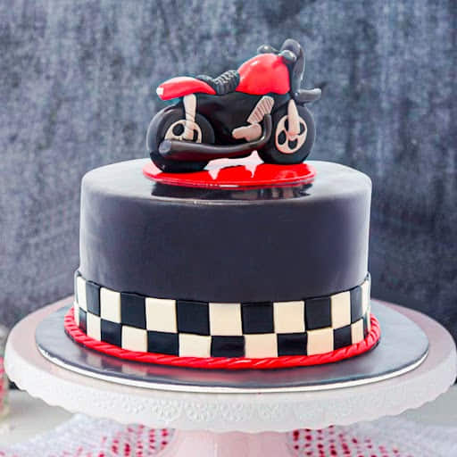 Royal Enfield Bike Lover Theme Cake