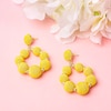 Buy Round Dotted Yellow Earrings