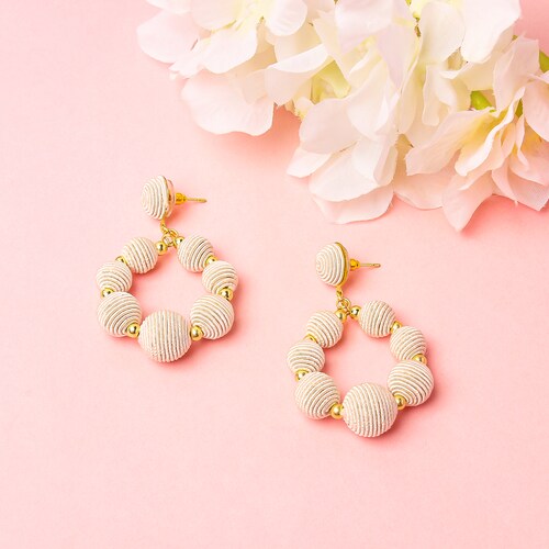 Buy Thread Design White Earring