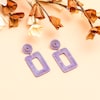 Buy Purple Shared Rectangle Thread Earrings