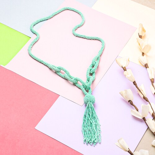 Buy Green Shade Beaded Necklace