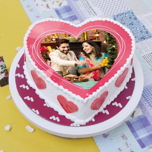 Buy My Heart for you photo Cake