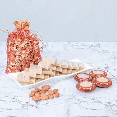Kaju Katli With Almonds Pack