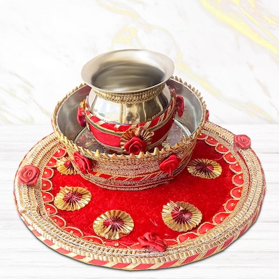 Blissful Flora Karwa Chauth Thali