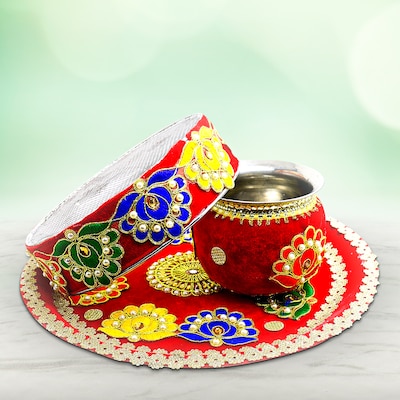 Fleur Camellia Karwa Chauth Thali