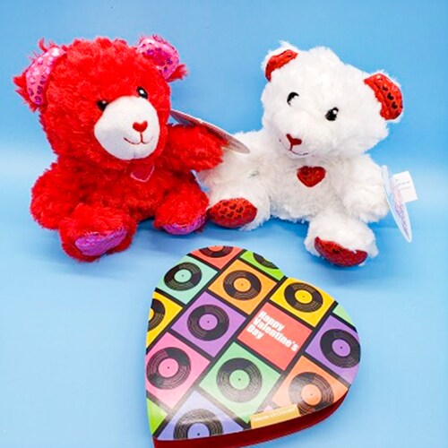 Buy Lovely Teddy Combo with Heart Shape Chocolate